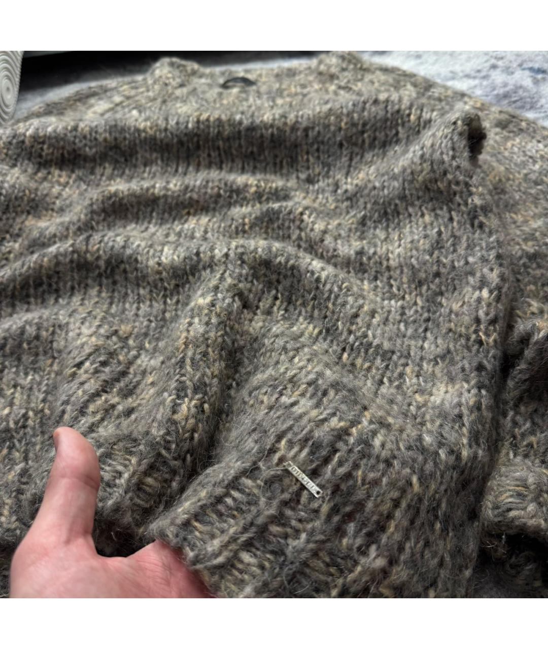 DIESEL Коричневый шерстяной джемпер / свитер, фото 5