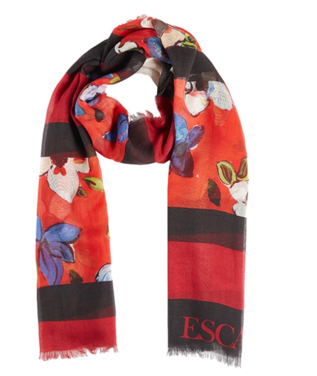 ESCADA Красный шелковый шарф, фото 1