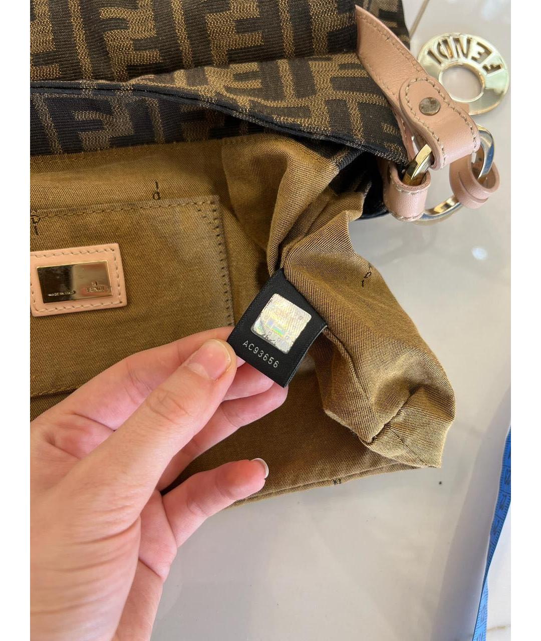 FENDI Тканевая сумка с короткими ручками, фото 4