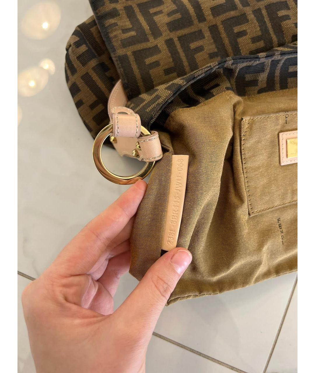 FENDI Тканевая сумка с короткими ручками, фото 5