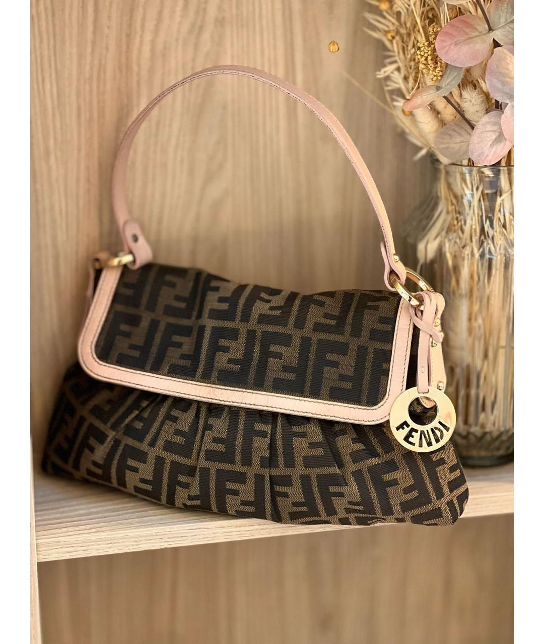 FENDI Тканевая сумка с короткими ручками, фото 9