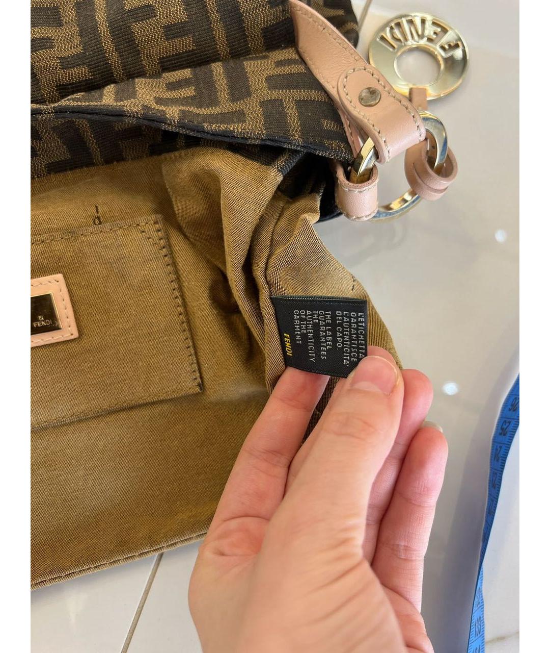 FENDI Тканевая сумка с короткими ручками, фото 6