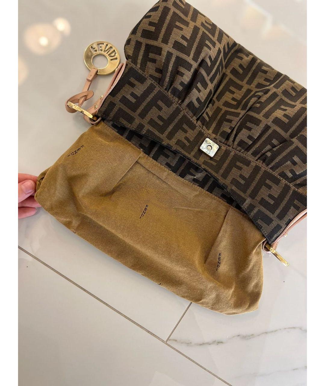 FENDI Тканевая сумка с короткими ручками, фото 7