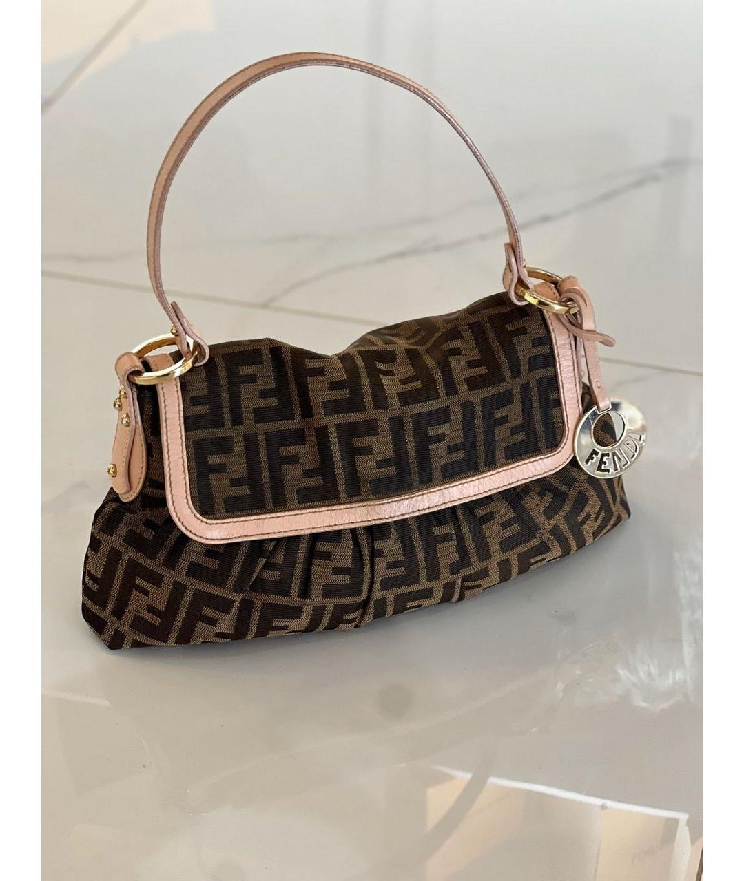 FENDI Тканевая сумка с короткими ручками, фото 2