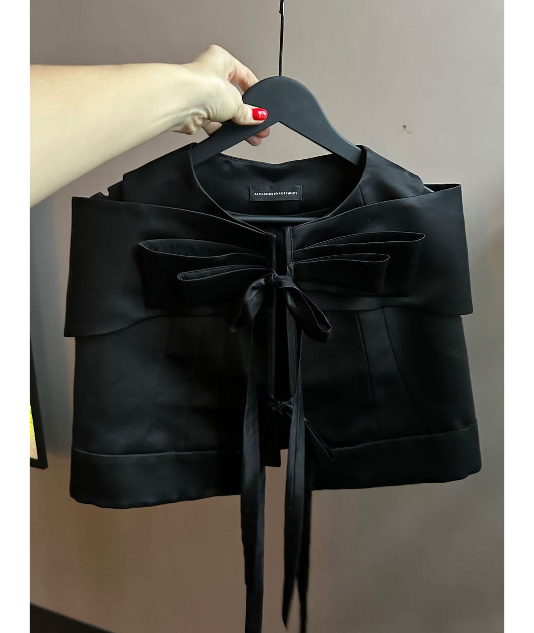 ALEXANDER ARUTYUNOV Черный атласный жакет/пиджак, фото 2