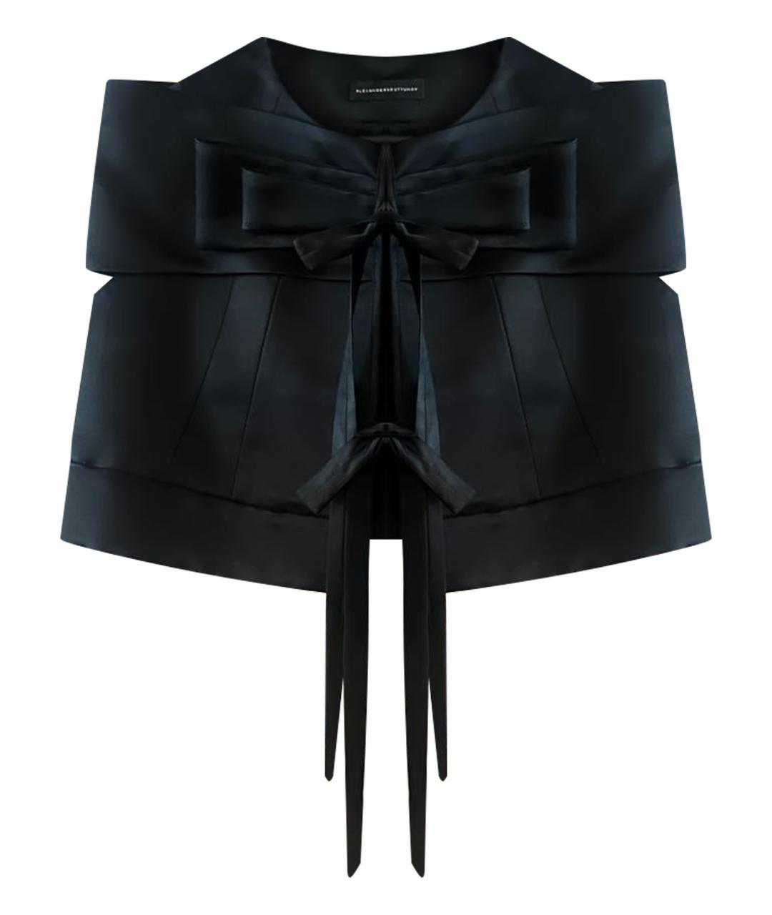 ALEXANDER ARUTYUNOV Черный атласный жакет/пиджак, фото 1