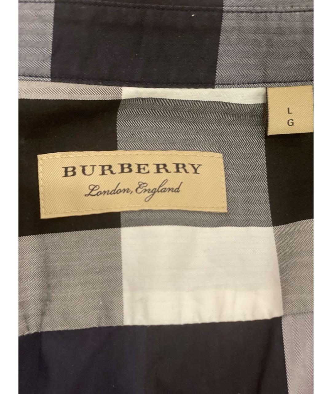 BURBERRY Черная хлопковая кэжуал рубашка, фото 3