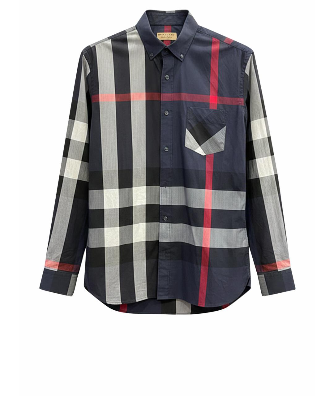 BURBERRY Черная хлопковая кэжуал рубашка, фото 1