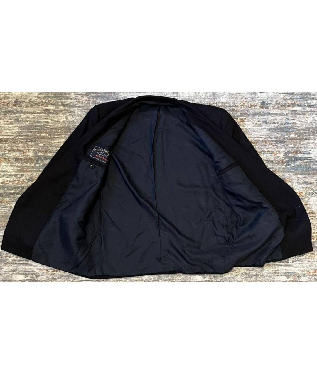 PAUL & SHARK Черное шерстяное пальто, фото 3