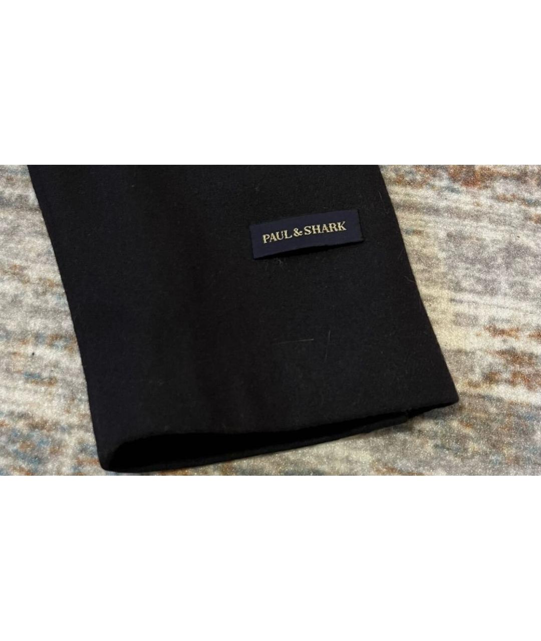 PAUL & SHARK Черное шерстяное пальто, фото 2