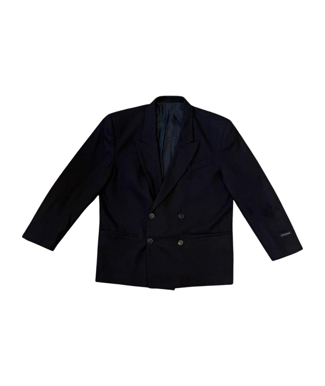 PAUL & SHARK Черное шерстяное пальто, фото 1