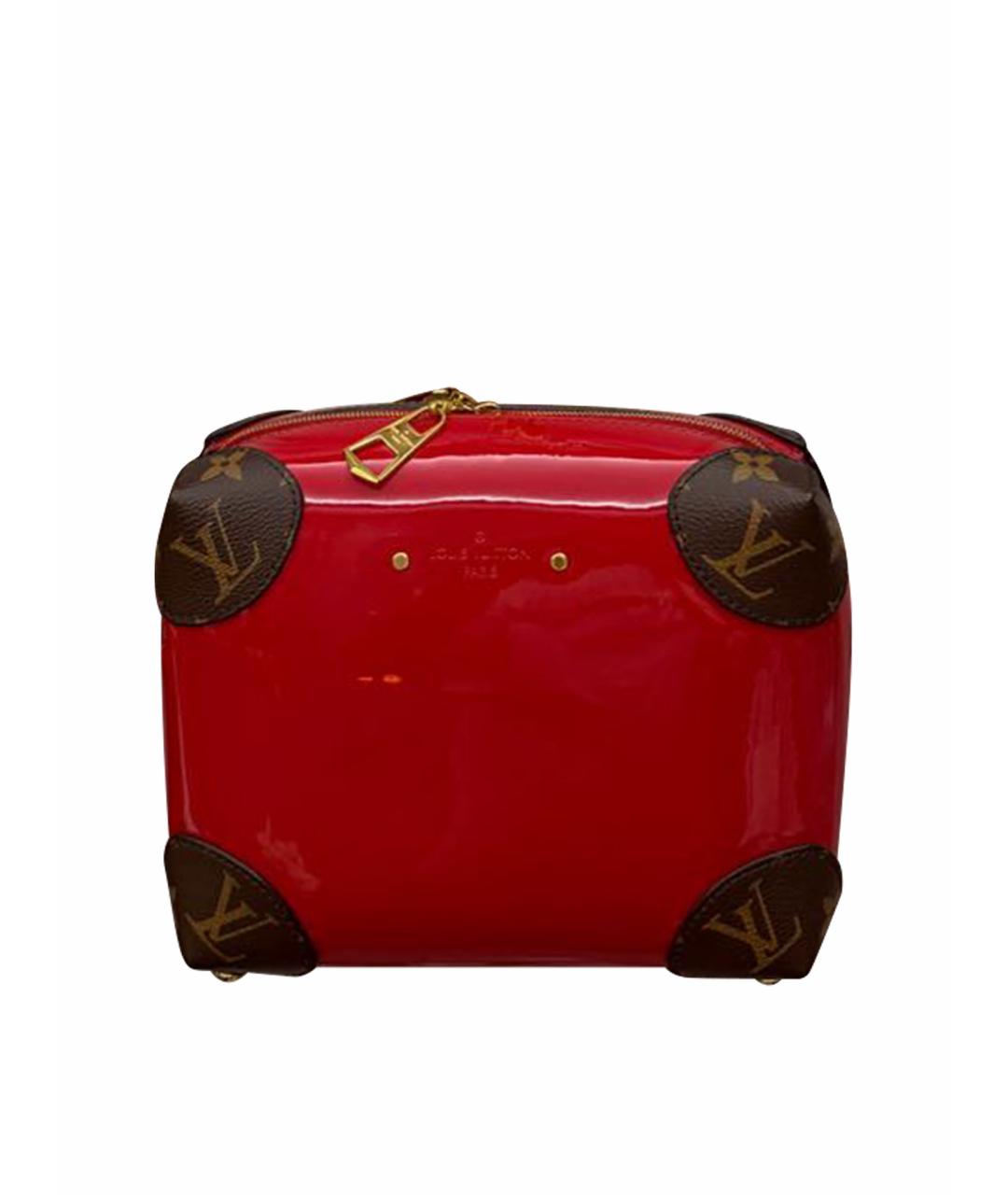 LOUIS VUITTON Красная сумка через плечо из лакированной кожи, фото 1