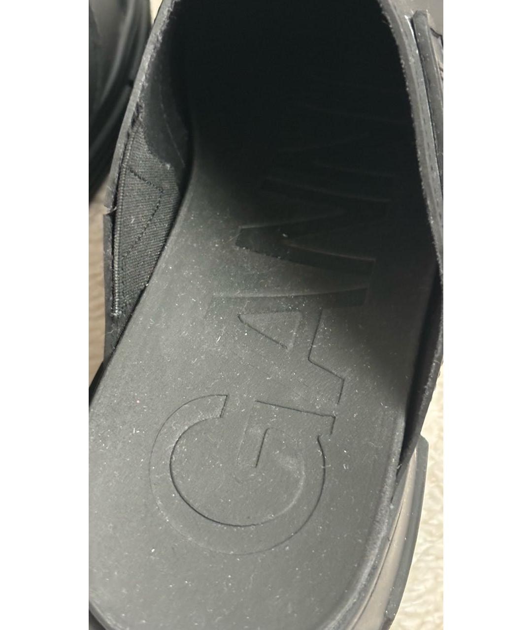 GANNI Черные резиновые сабо, фото 7