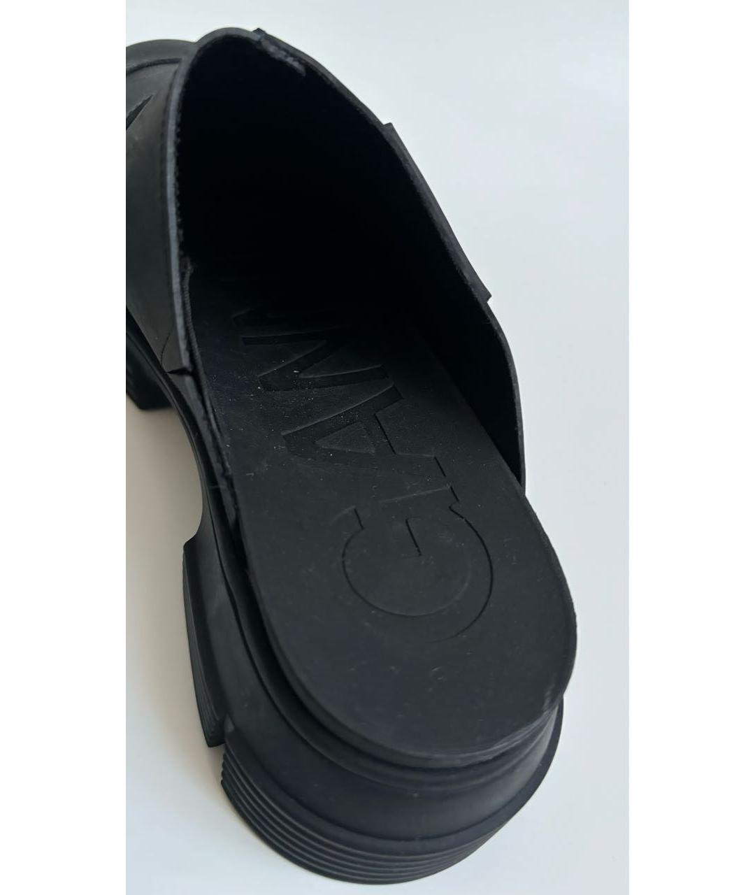GANNI Черные резиновые сабо, фото 8