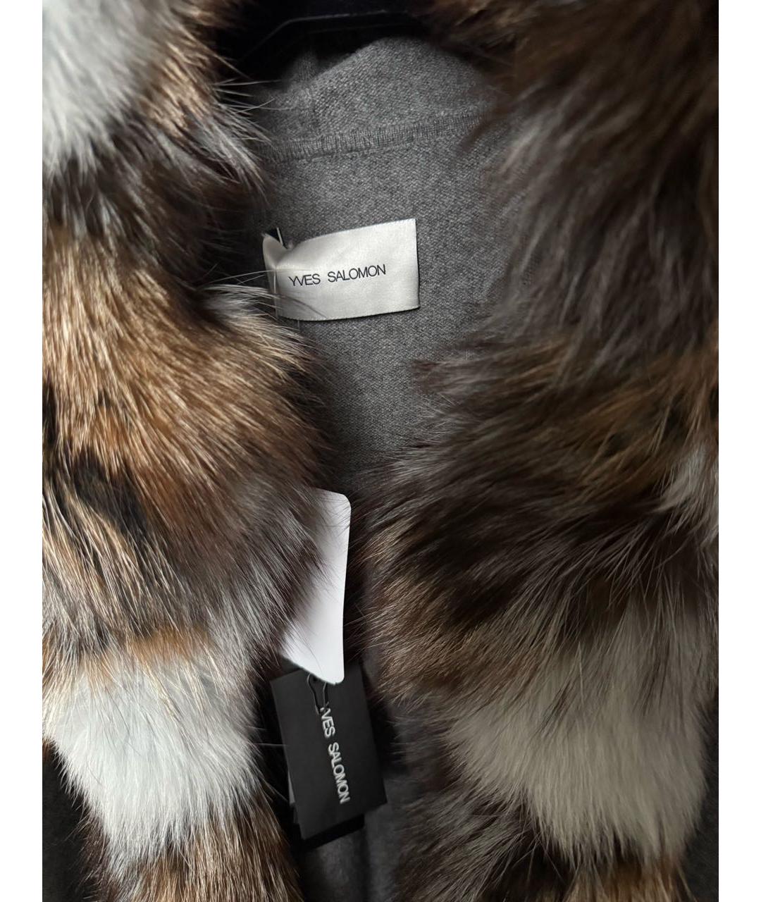 YVES SALOMON Серый кашемировый жилет, фото 3