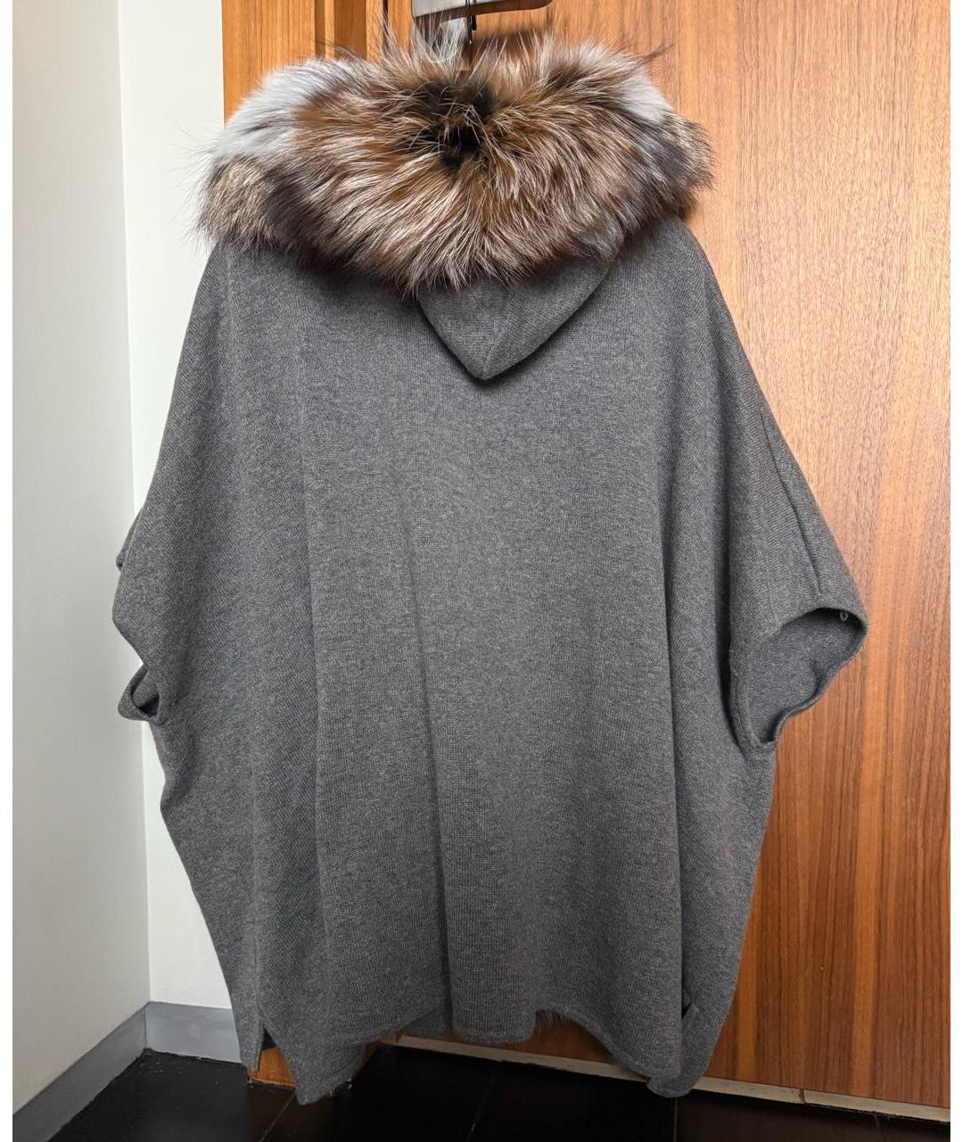 YVES SALOMON Серый кашемировый жилет, фото 2