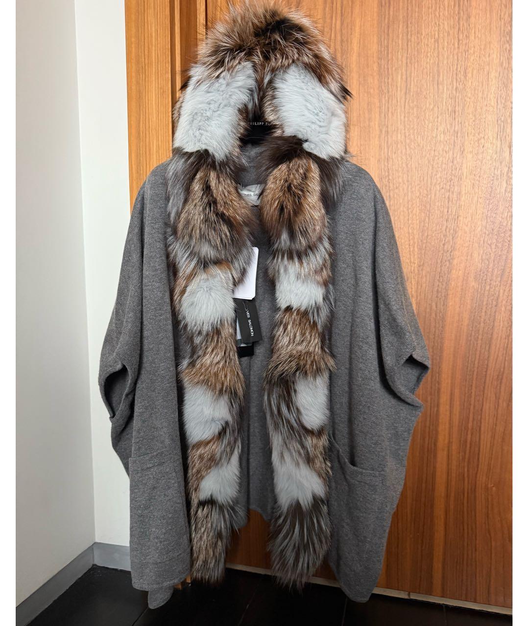 YVES SALOMON Серый кашемировый жилет, фото 8