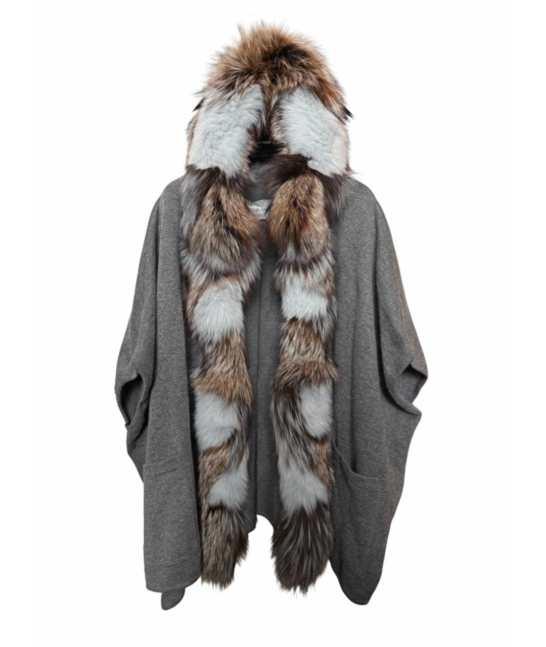 YVES SALOMON Серый кашемировый жилет, фото 1