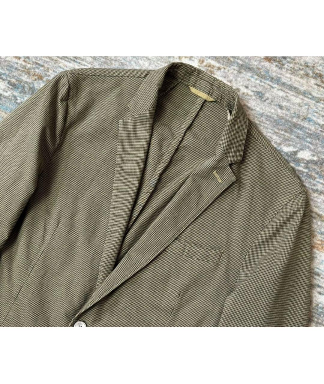 HUGO BOSS Хаки хлопко-эластановый пиджак, фото 2