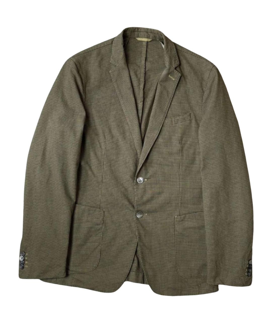 HUGO BOSS Хаки хлопко-эластановый пиджак, фото 1