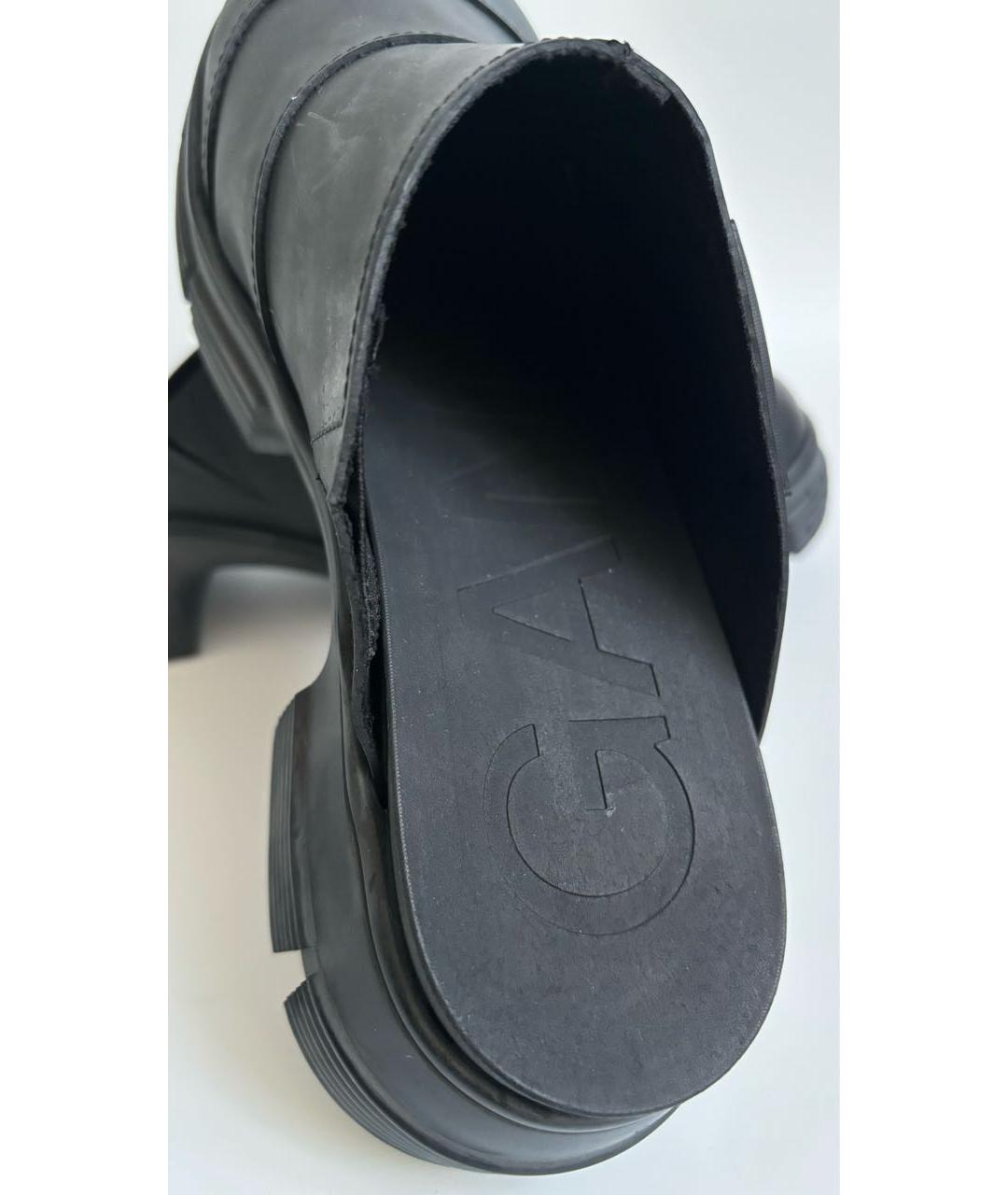GANNI Черные резиновые сабо, фото 6