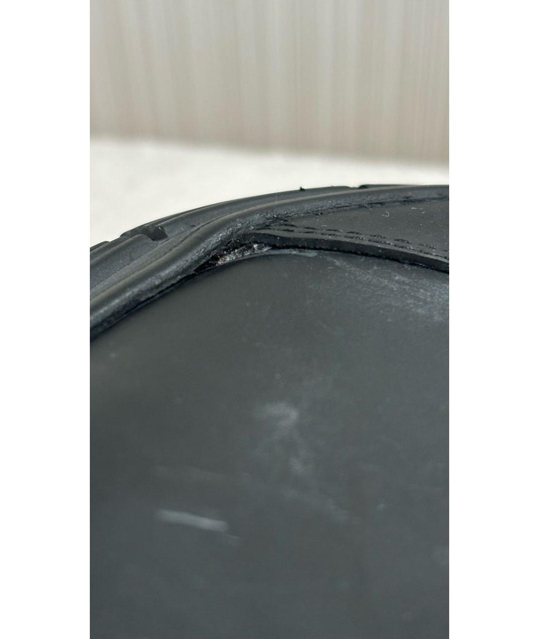 GANNI Черные резиновые сабо, фото 7
