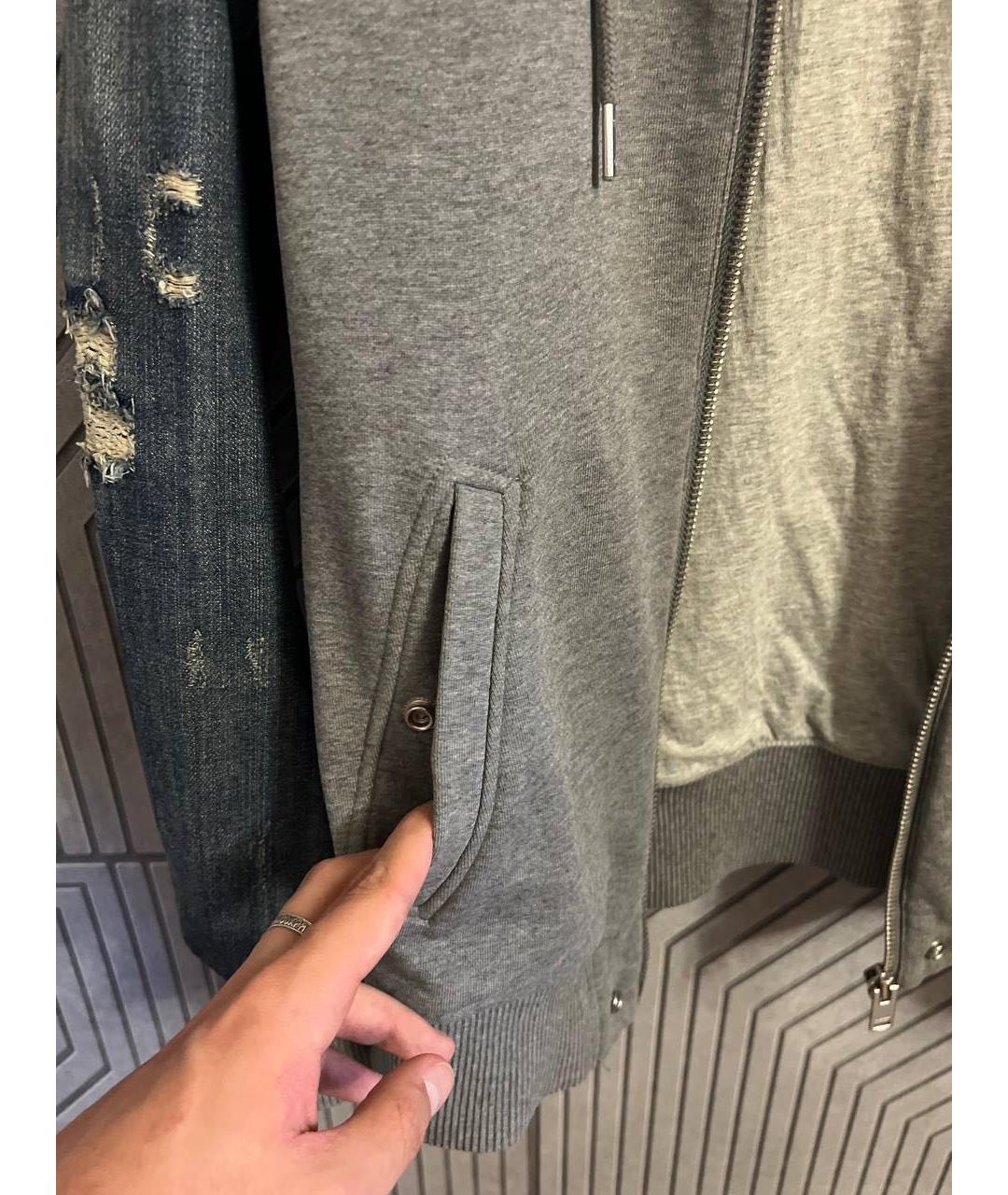 DIESEL Серая хлопко-эластановая куртка, фото 8