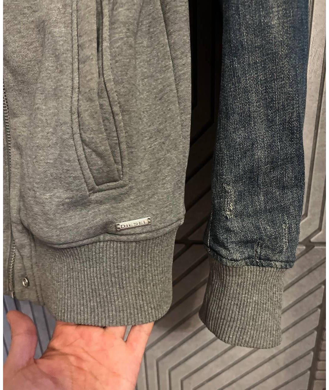 DIESEL Серая хлопко-эластановая куртка, фото 7