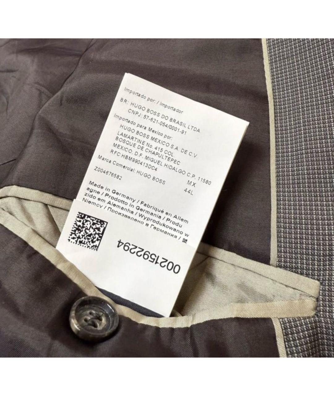 HUGO BOSS Серый шерстяной пиджак, фото 6