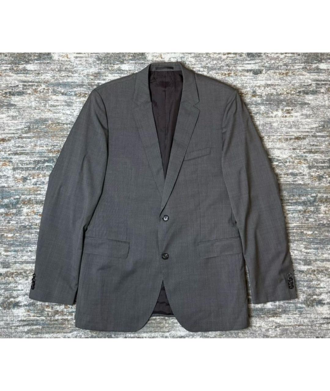 HUGO BOSS Серый шерстяной пиджак, фото 7