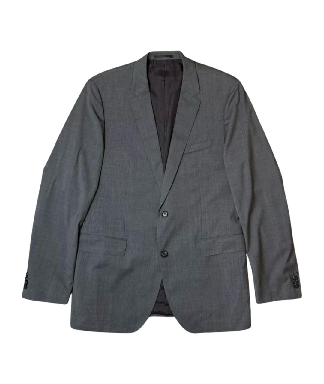 HUGO BOSS Серый шерстяной пиджак, фото 1