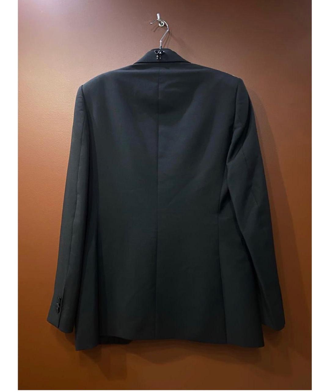 BURBERRY Черный хлопко-эластановый пиджак, фото 2