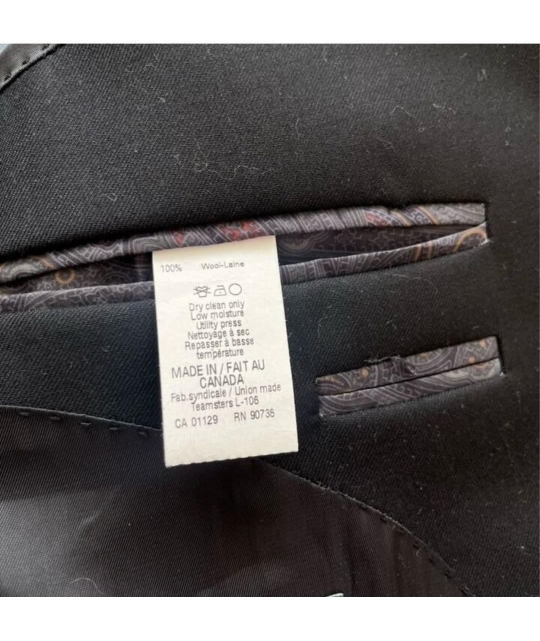 RALPH LAUREN Черный шерстяной пиджак, фото 5