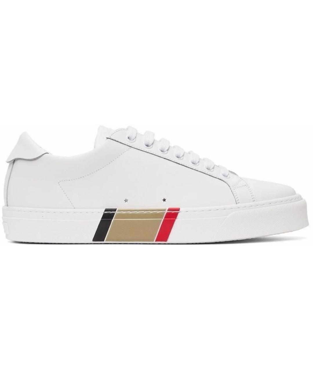 BURBERRY Белые кожаные кеды, фото 6