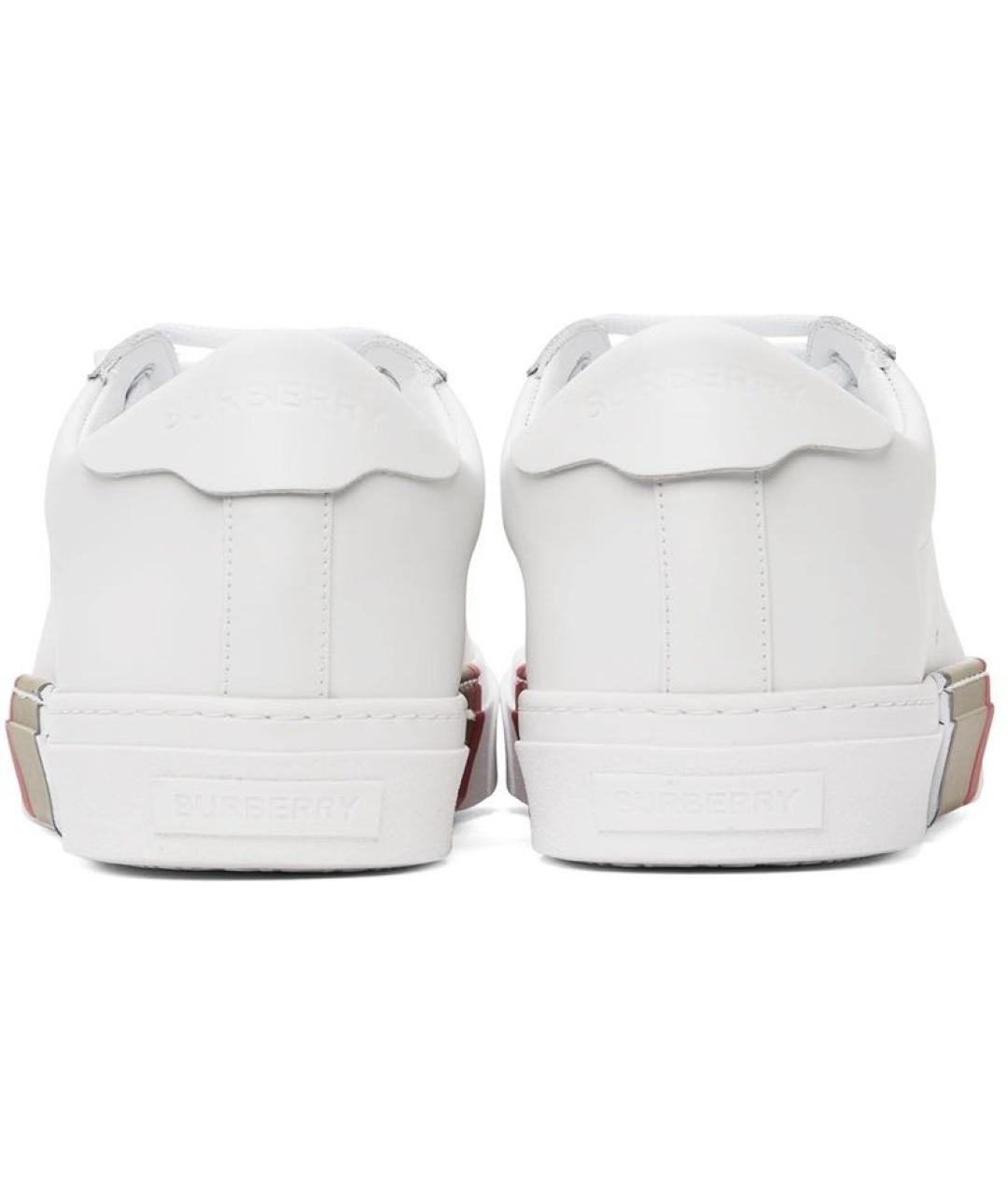 BURBERRY Белые кожаные кеды, фото 5