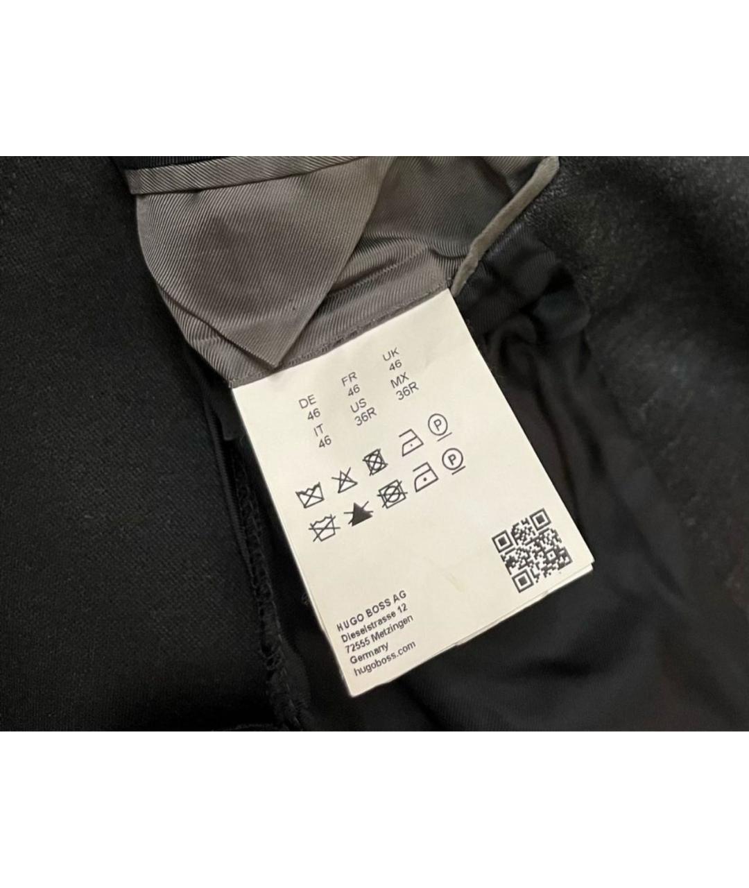 HUGO BOSS Черный полиэстеровый пиджак, фото 3