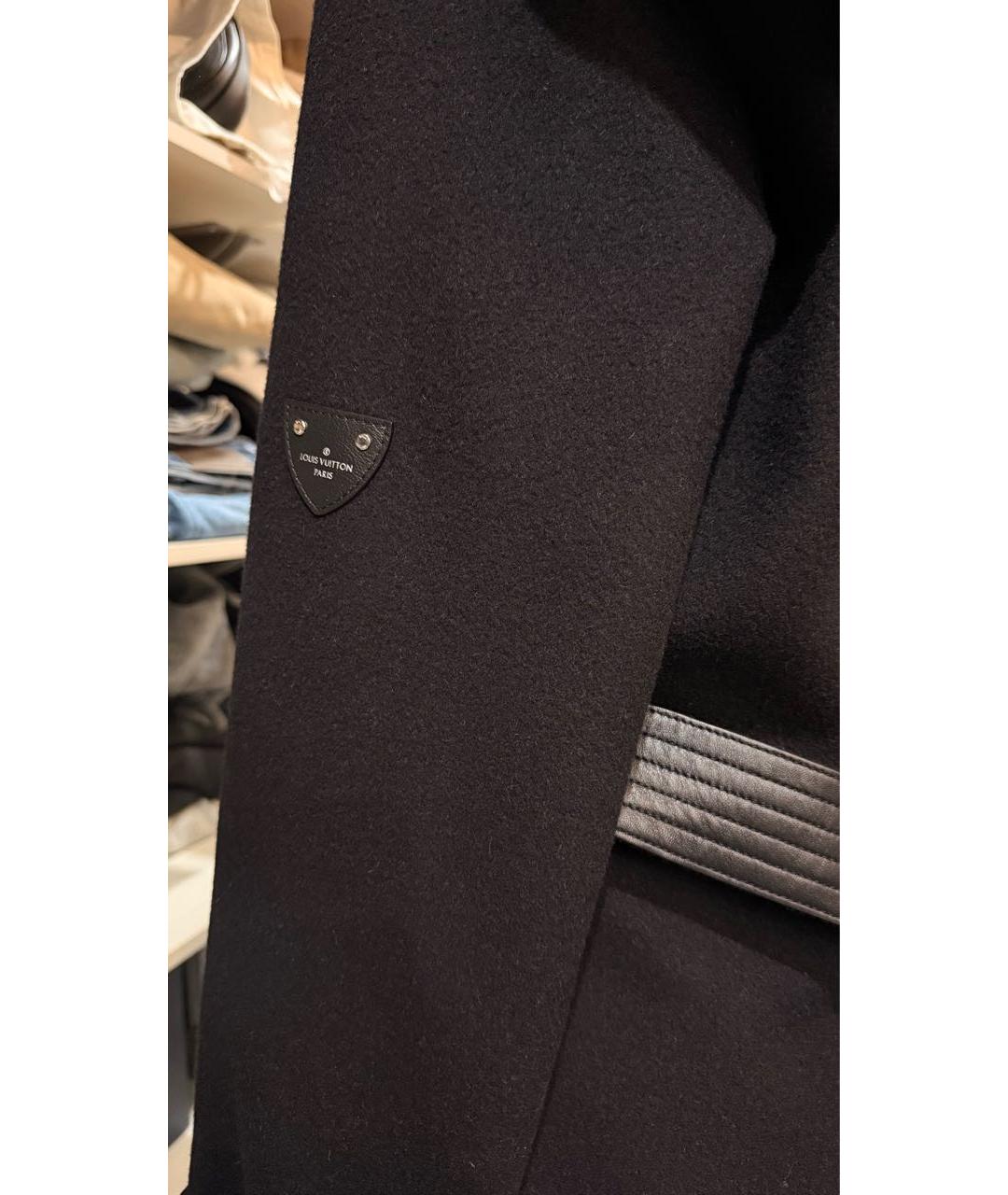 LOUIS VUITTON Черное шерстяное пальто, фото 3