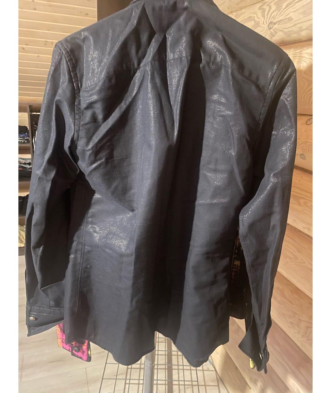 PHILIPP PLEIN Черная шелковая кэжуал рубашка, фото 2