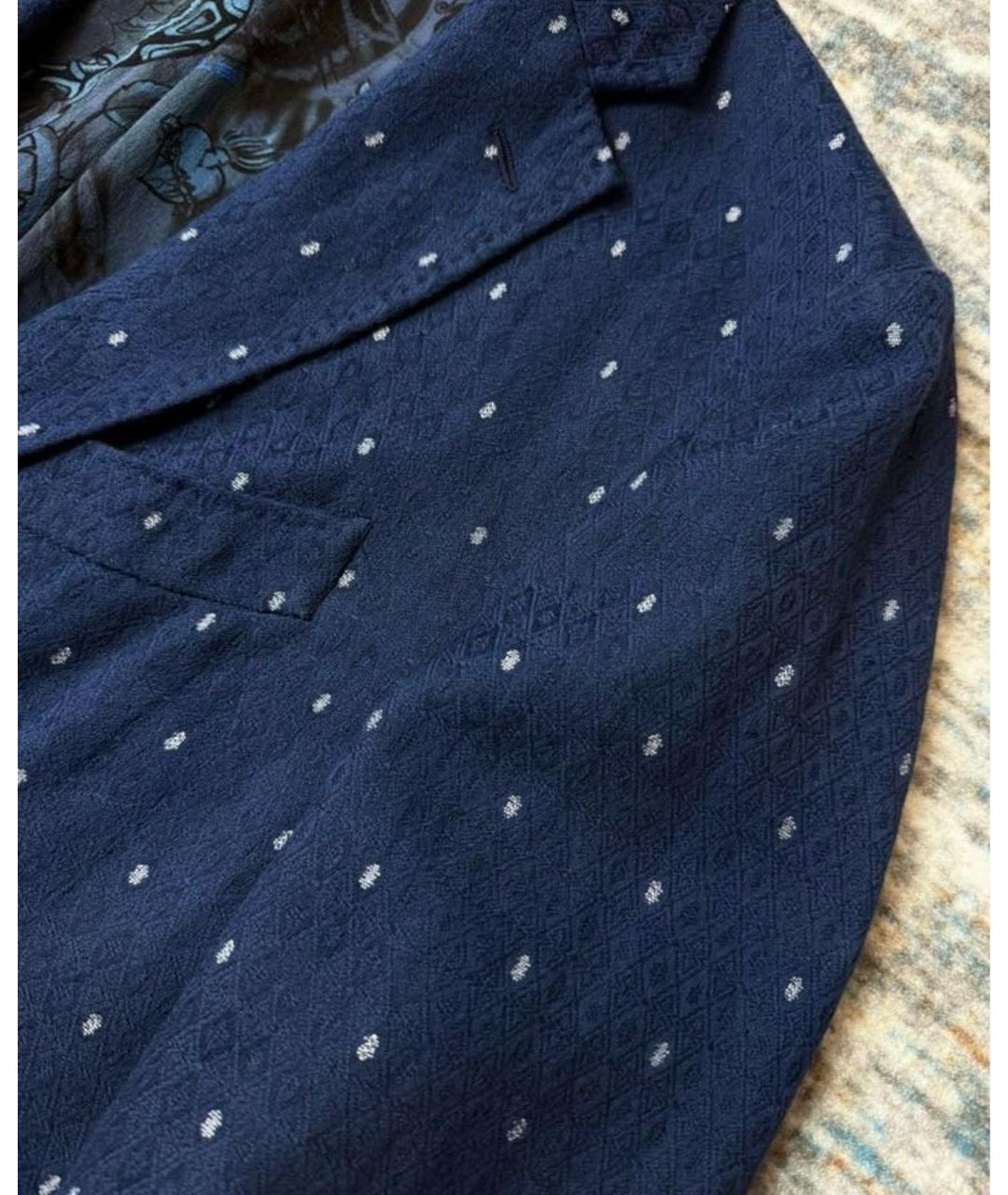 ETRO Синий хлопковый пиджак, фото 4