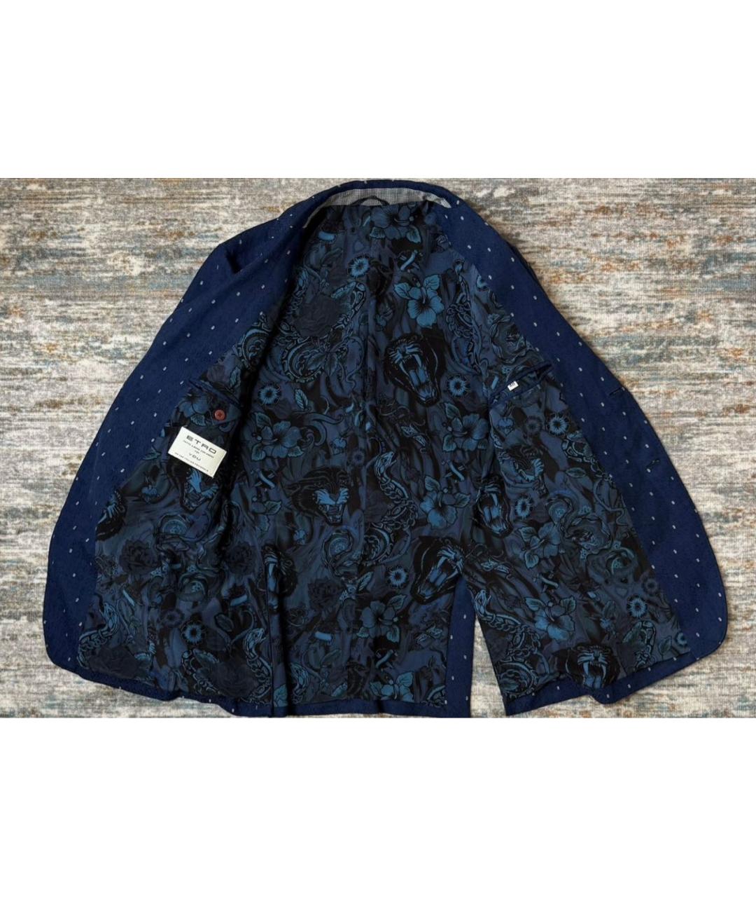 ETRO Синий хлопковый пиджак, фото 5