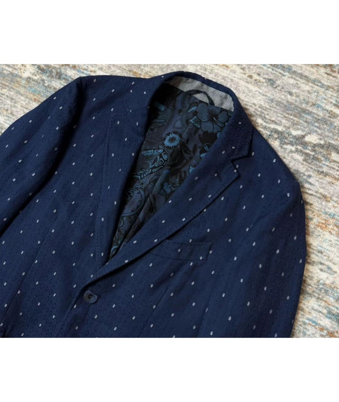 ETRO Синий хлопковый пиджак, фото 3