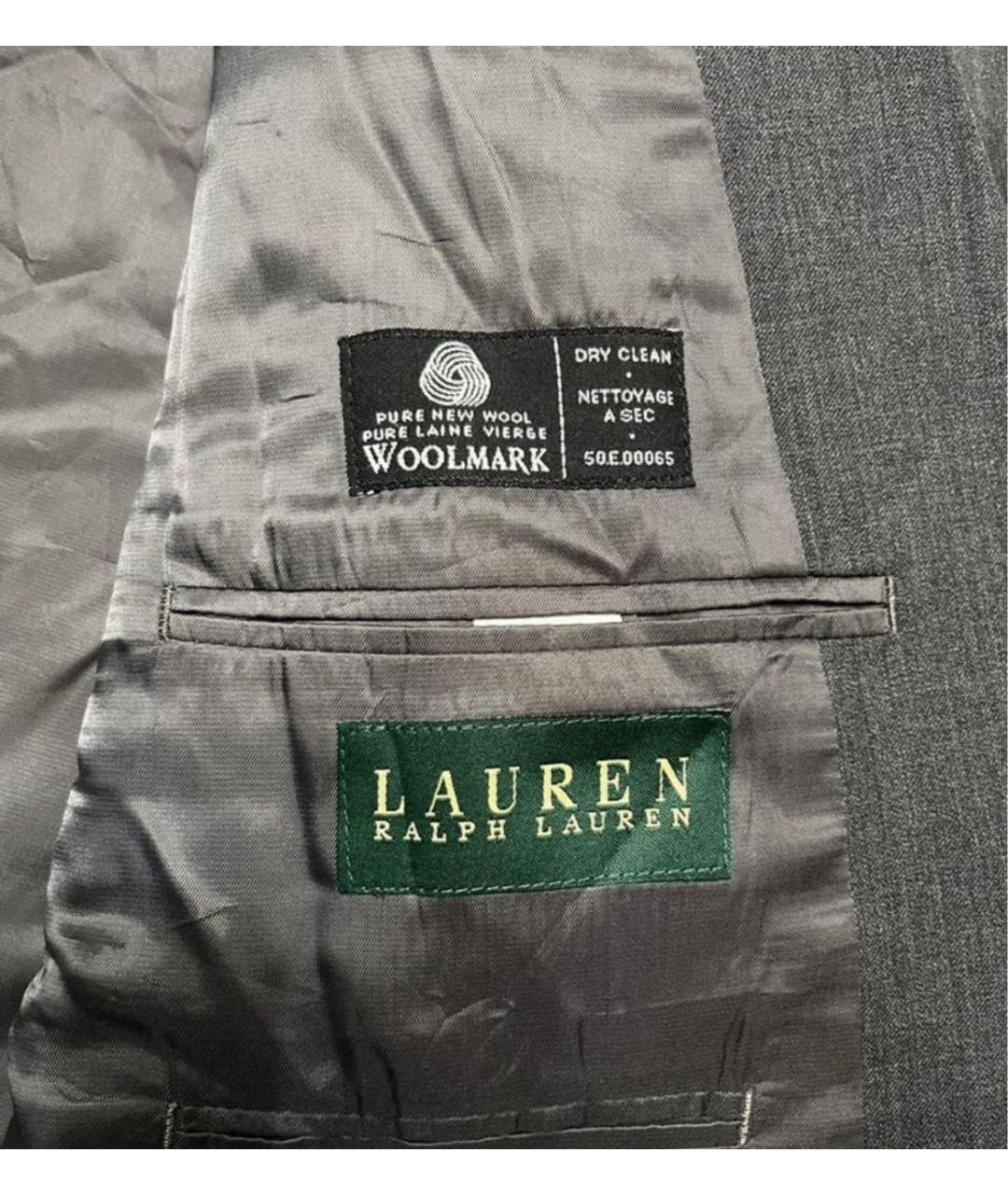 RALPH LAUREN Серый шерстяной пиджак, фото 3