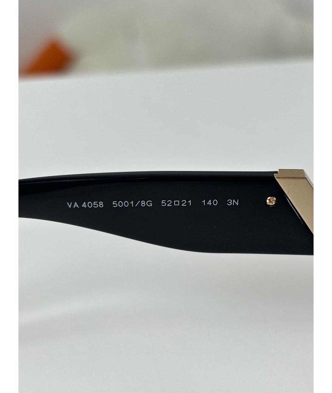 VALENTINO Черные пластиковые солнцезащитные очки, фото 4