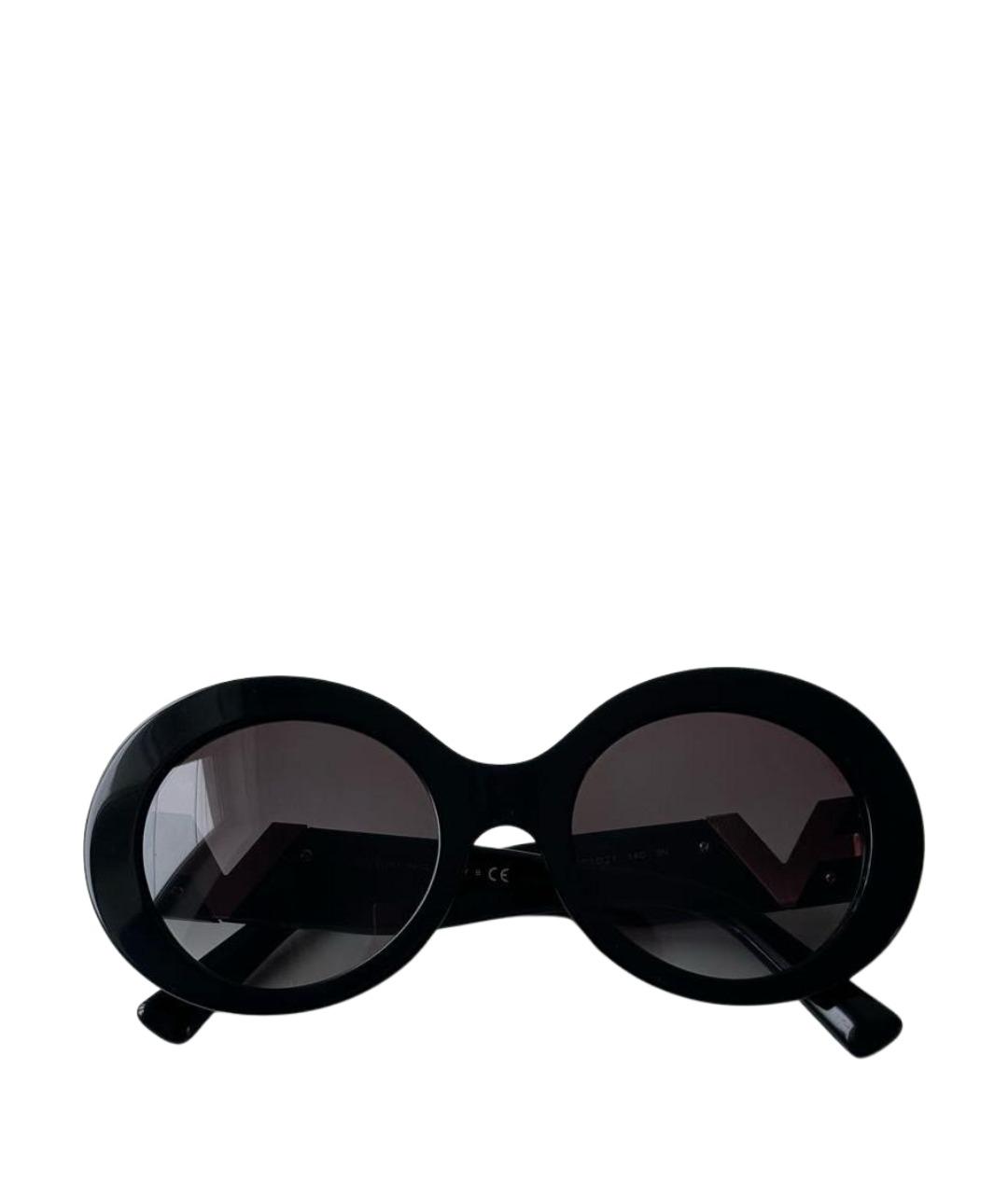 VALENTINO Черные пластиковые солнцезащитные очки, фото 1