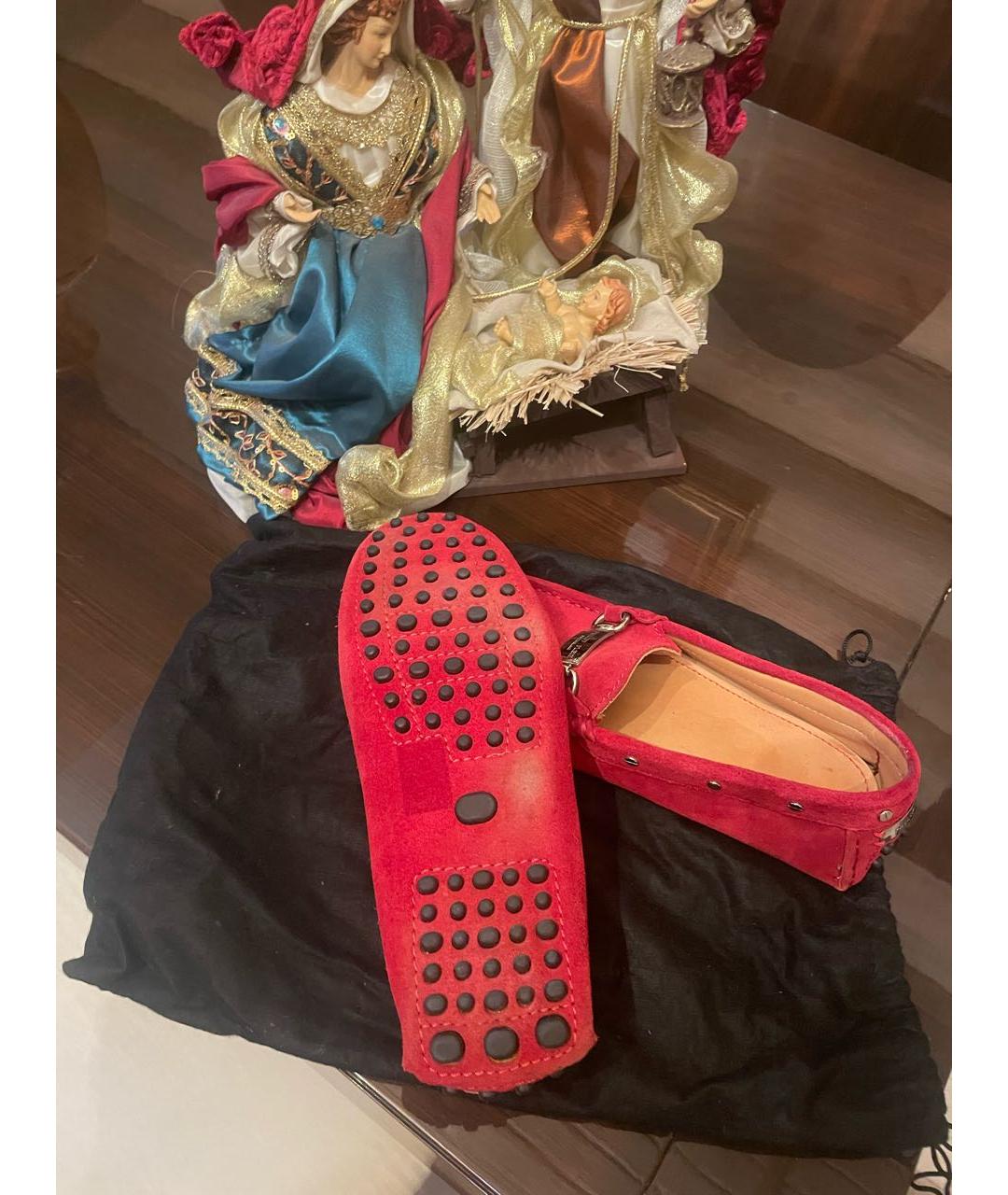 PHILIPP PLEIN Красные замшевые мокасины, фото 3