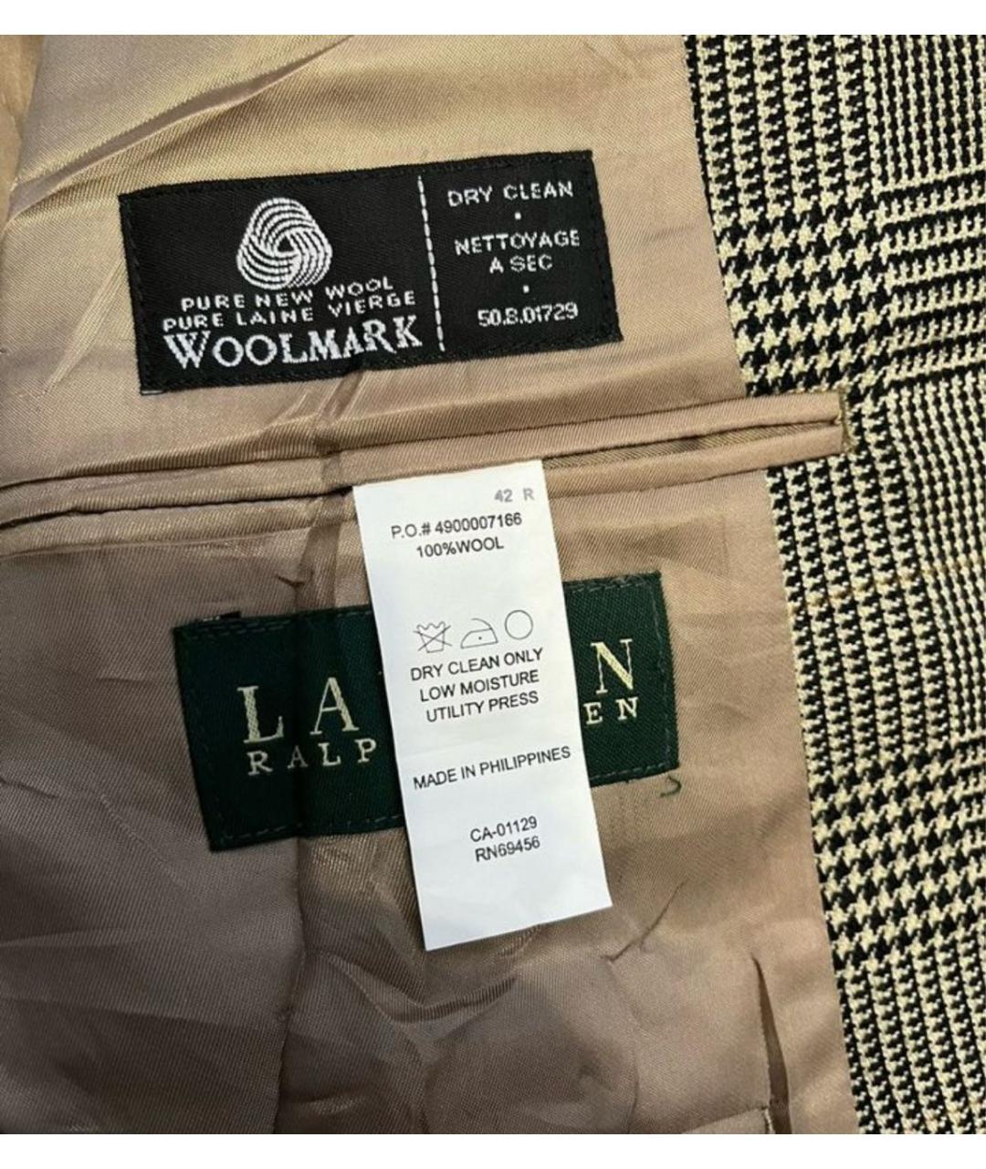 RALPH LAUREN Серый шерстяной пиджак, фото 5