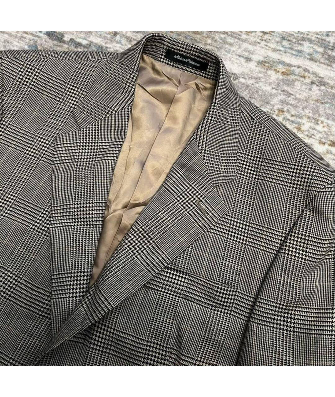 RALPH LAUREN Серый шерстяной пиджак, фото 2