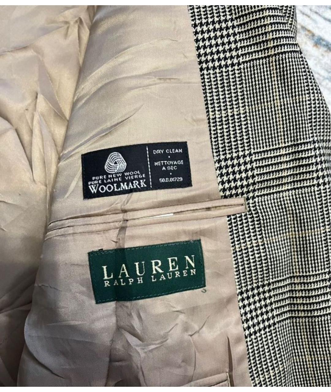 RALPH LAUREN Серый шерстяной пиджак, фото 4