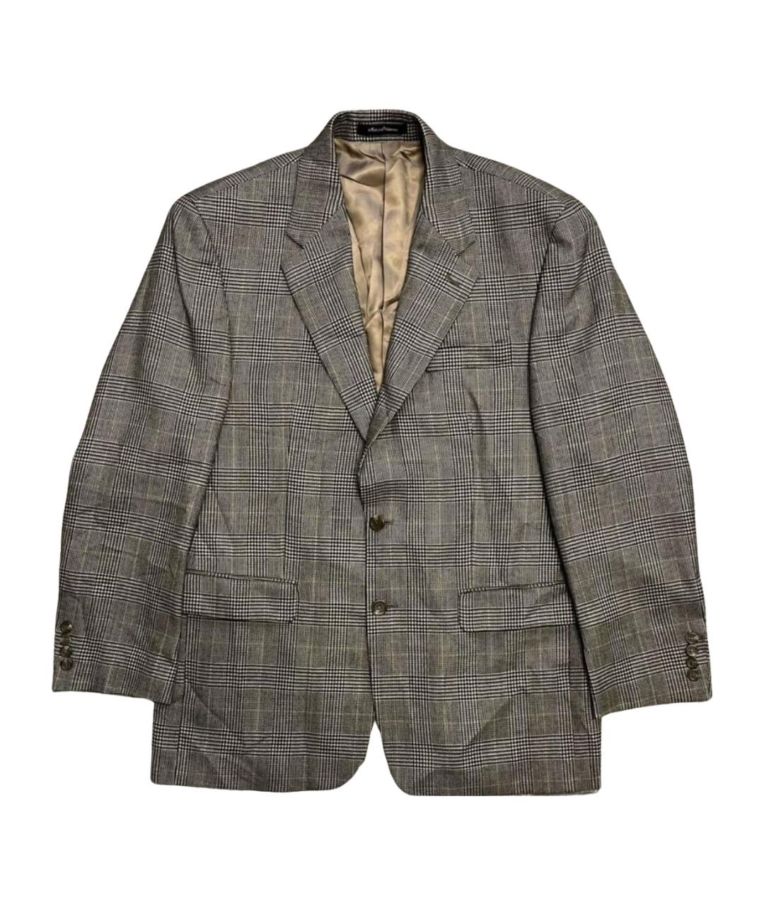 RALPH LAUREN Серый шерстяной пиджак, фото 1