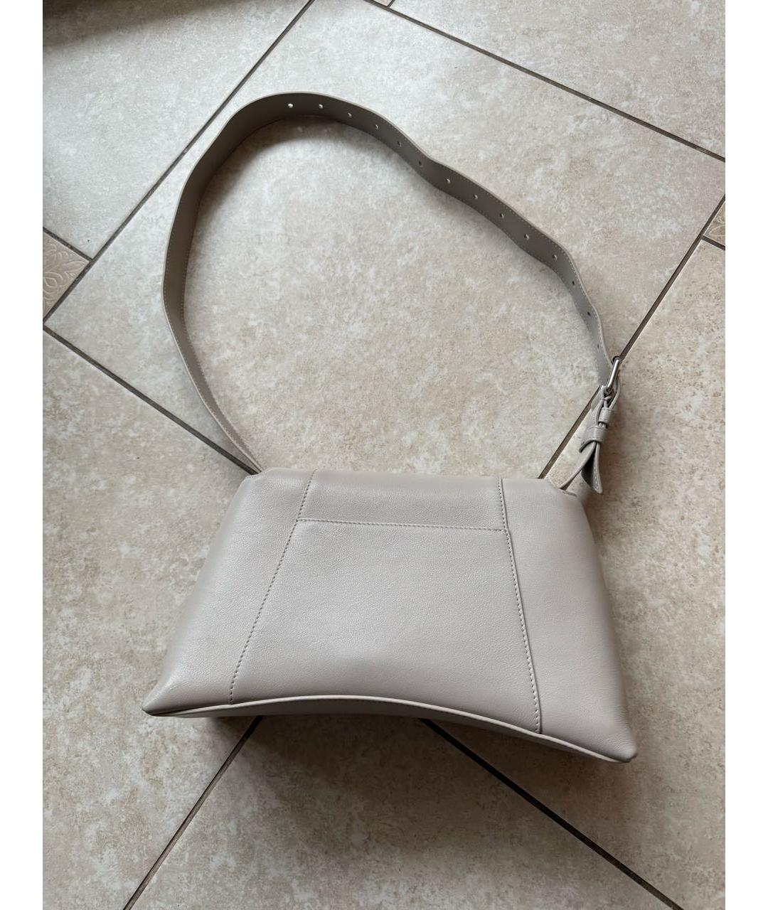 BALENCIAGA Бежевая кожаная сумка через плечо, фото 2